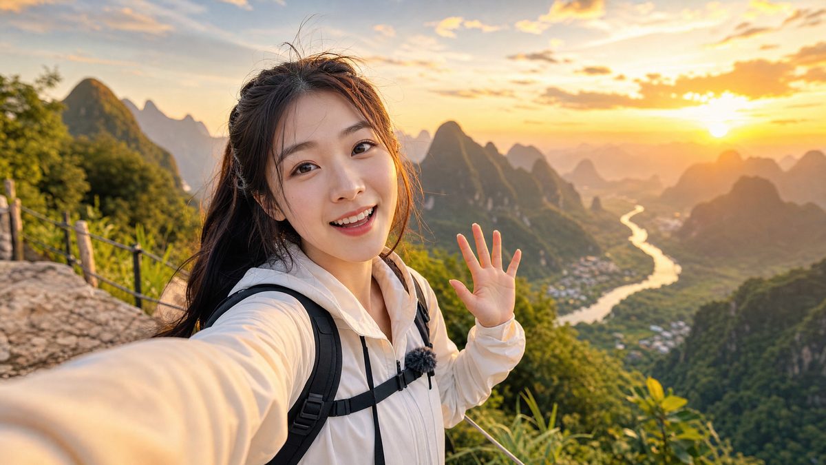 抖阴桂林山水旅行vlog生活视频分享